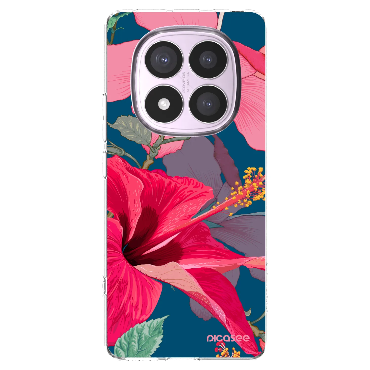 Picasee husă transparentă din silicon pentru Xiaomi Redmi Note 14 Pro 5G - Hibiscus