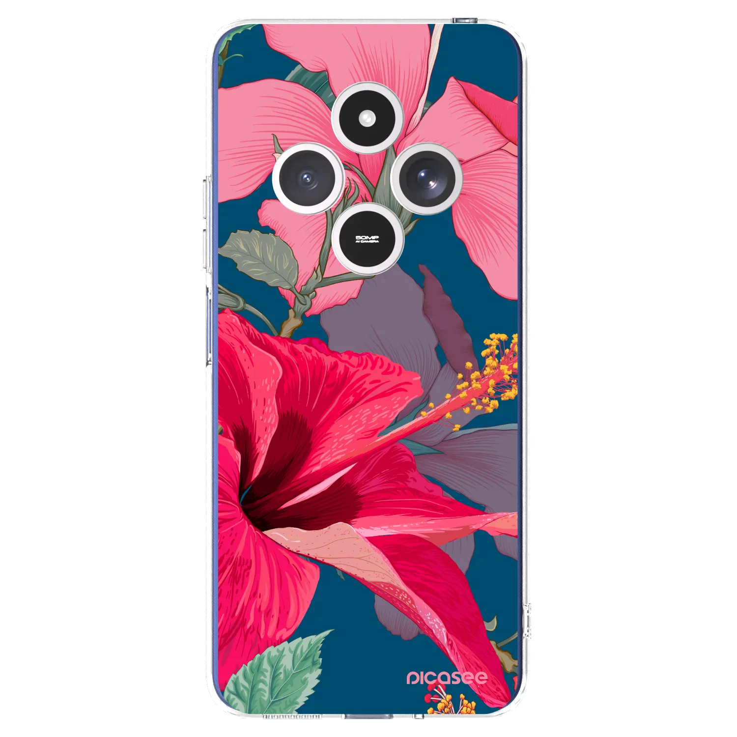 Picasee husă transparentă din silicon pentru Xiaomi Redmi 14C - Hibiscus