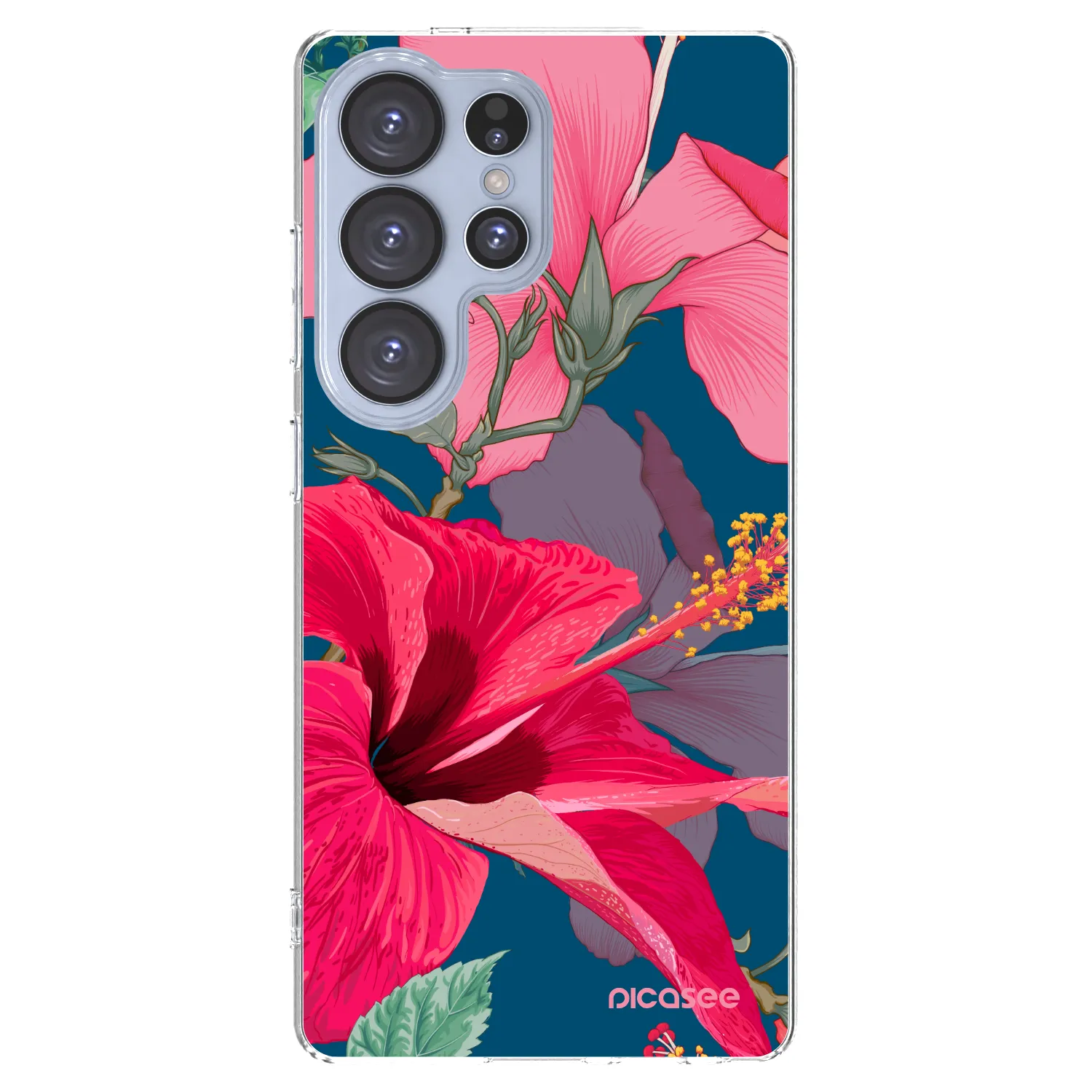Picasee husă transparentă din silicon pentru Samsung Galaxy S25 Ultra 5G - Hibiscus