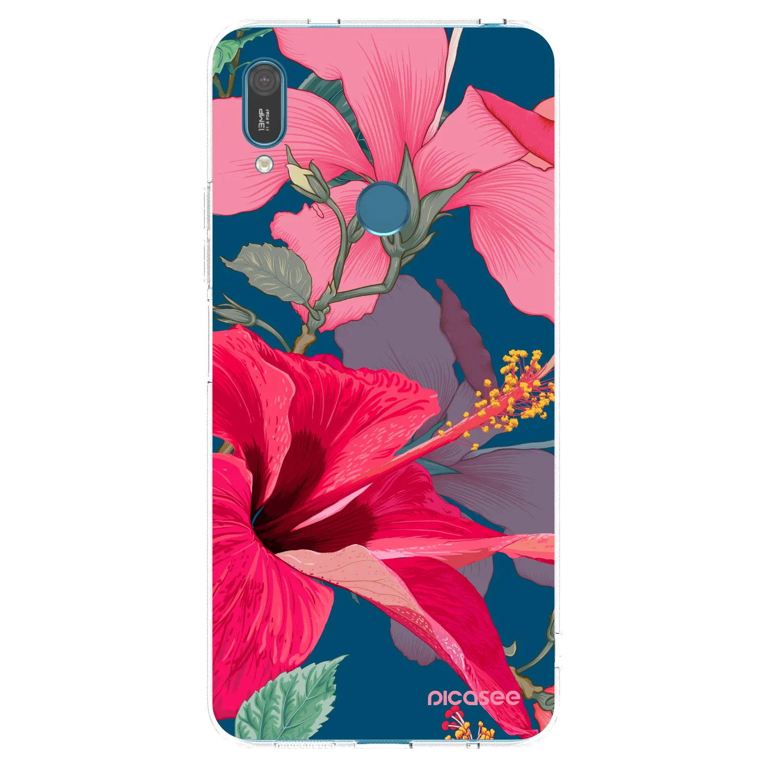 Picasee husă transparentă din silicon pentru Huawei Y7 2019 - Hibiscus