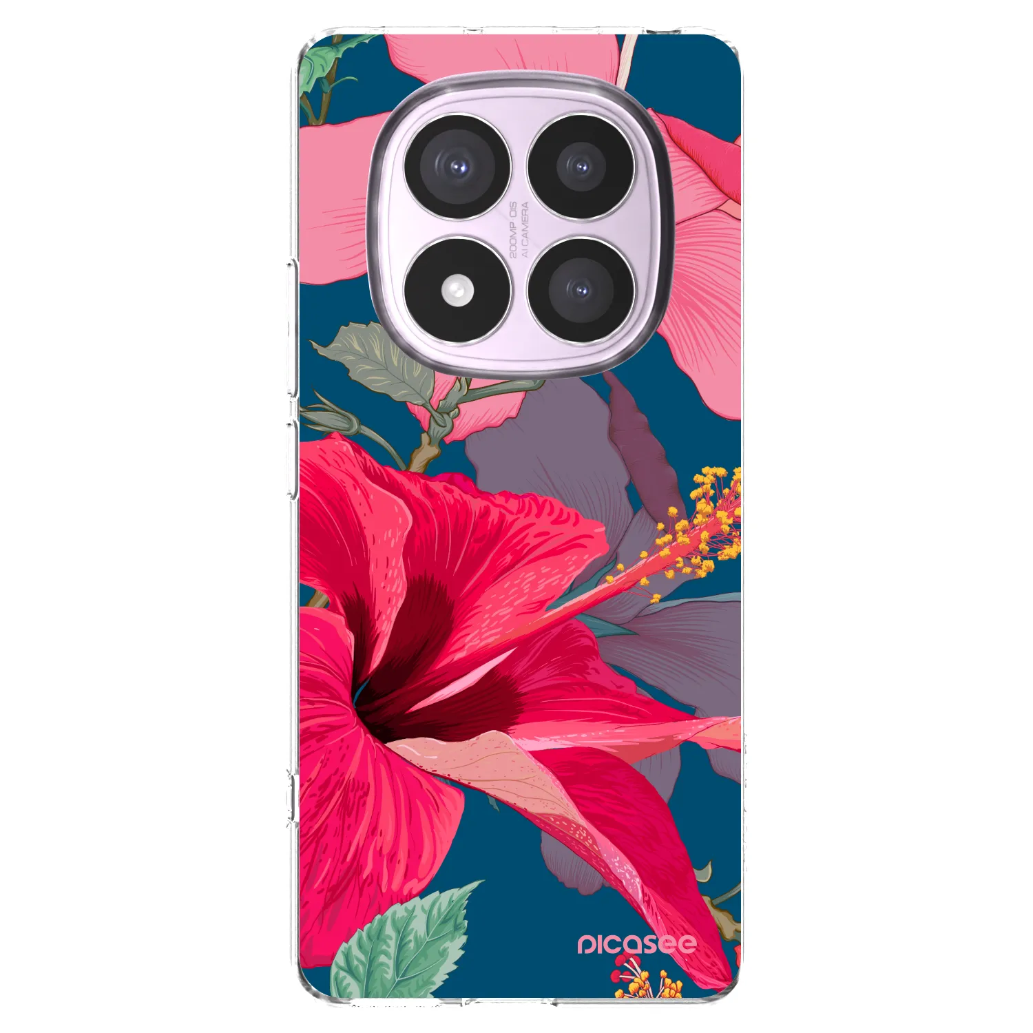 Picasee husă transparentă din silicon pentru Xiaomi Redmi Note 14 Pro 4G - Hibiscus