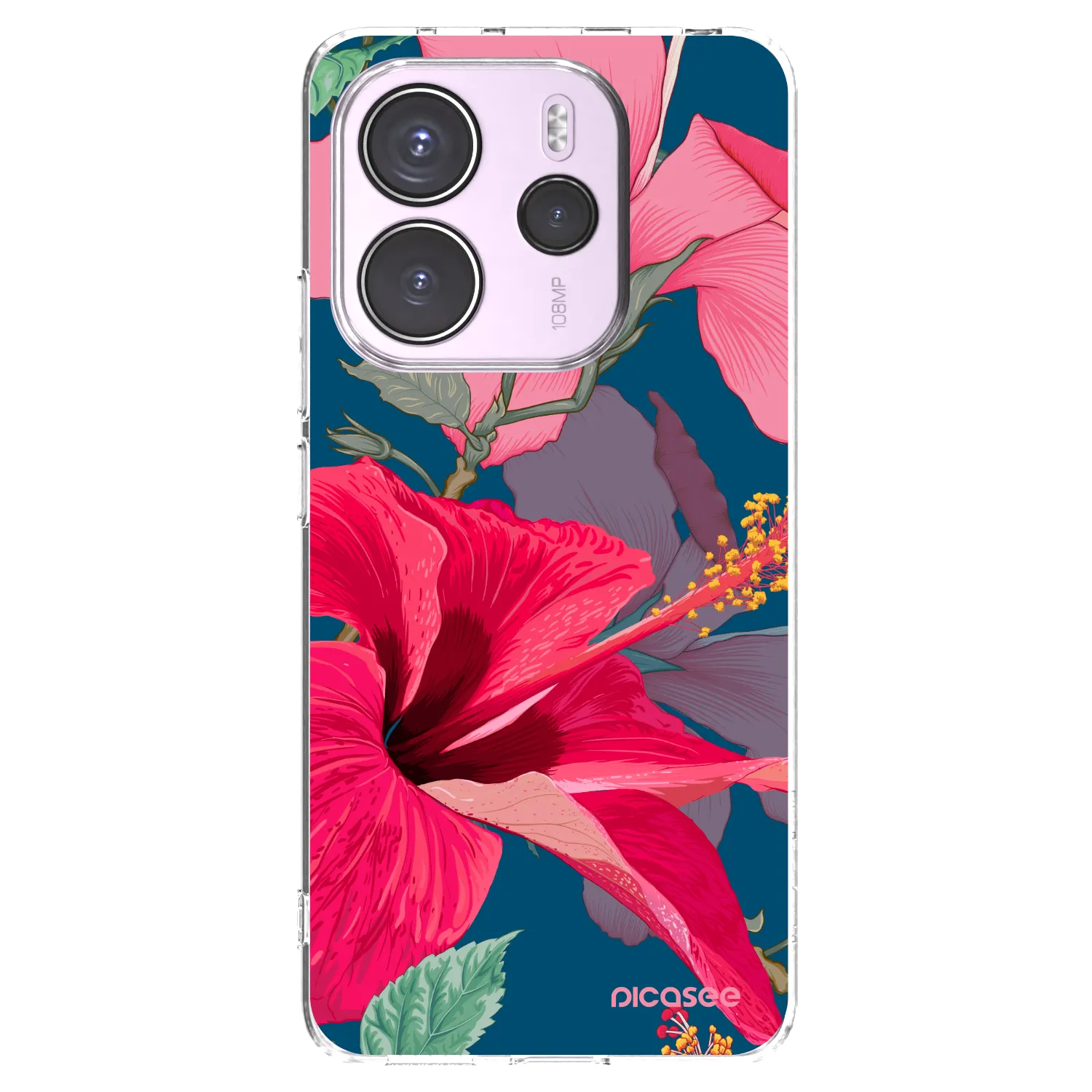 Picasee husă transparentă din silicon pentru Xiaomi Redmi Note 14 4G - Hibiscus