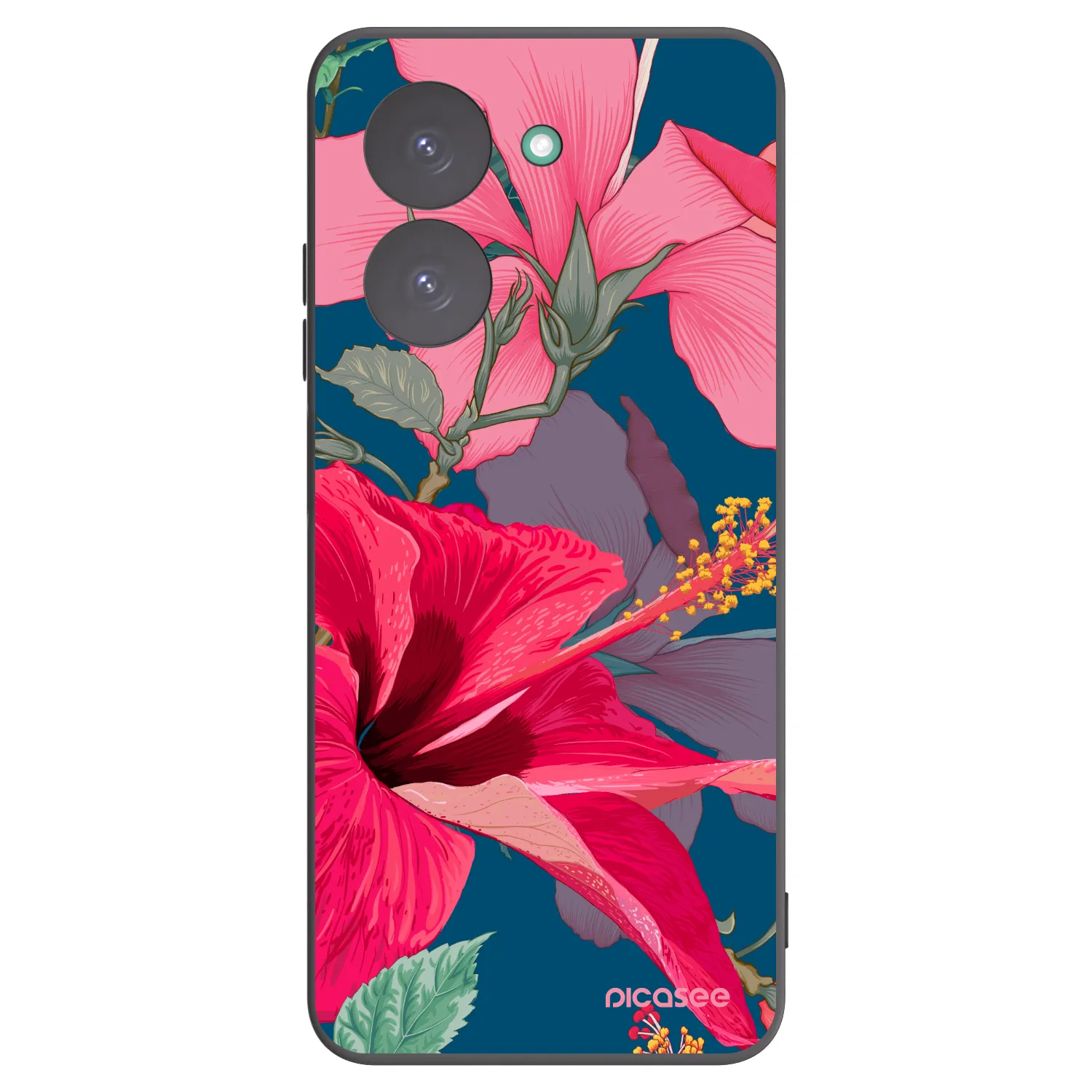 Picasee husă neagră din silicon pentru Xiaomi Redmi A5 - Hibiscus