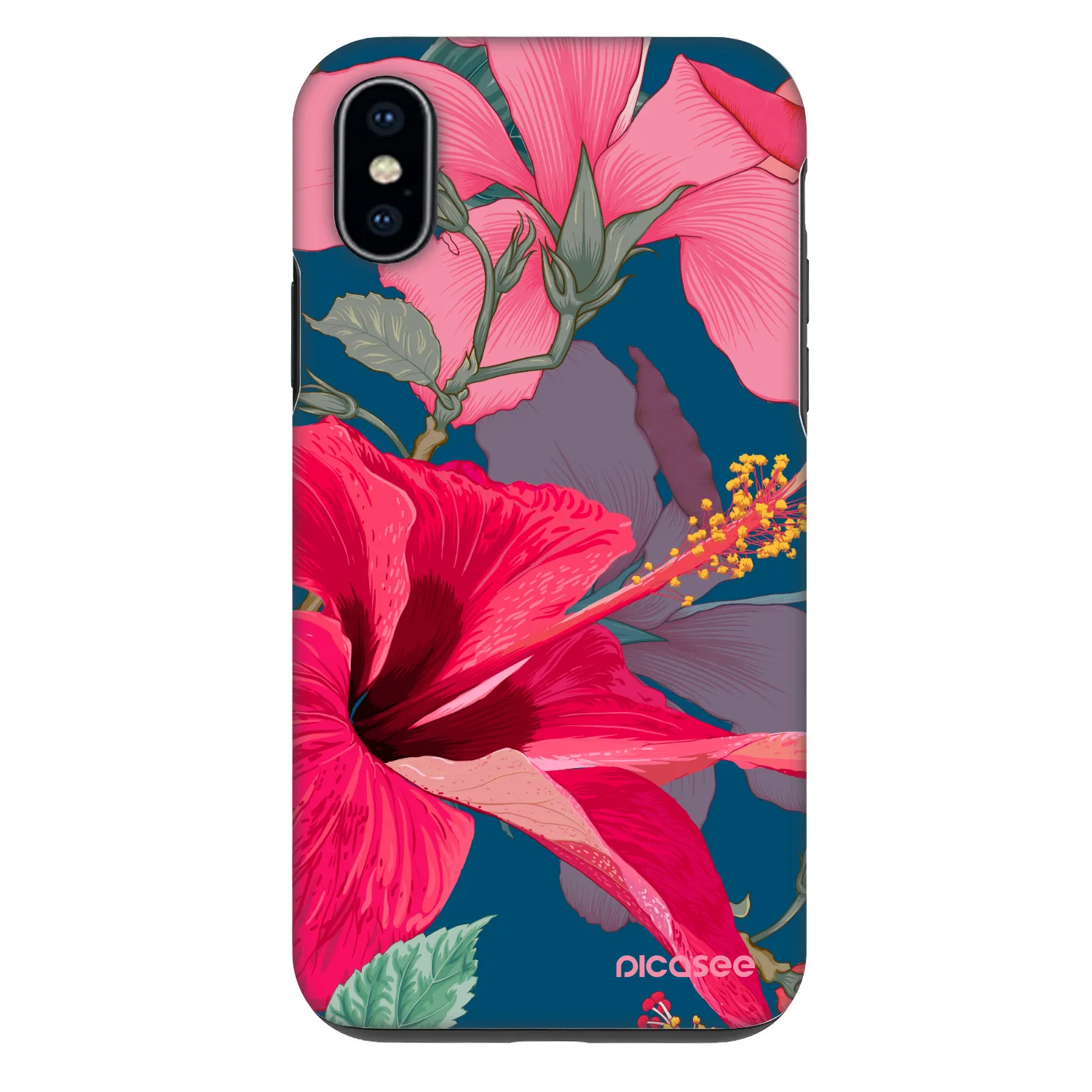 Picasee Fashion Case pentru Apple iPhone X/XS - Hibiscus