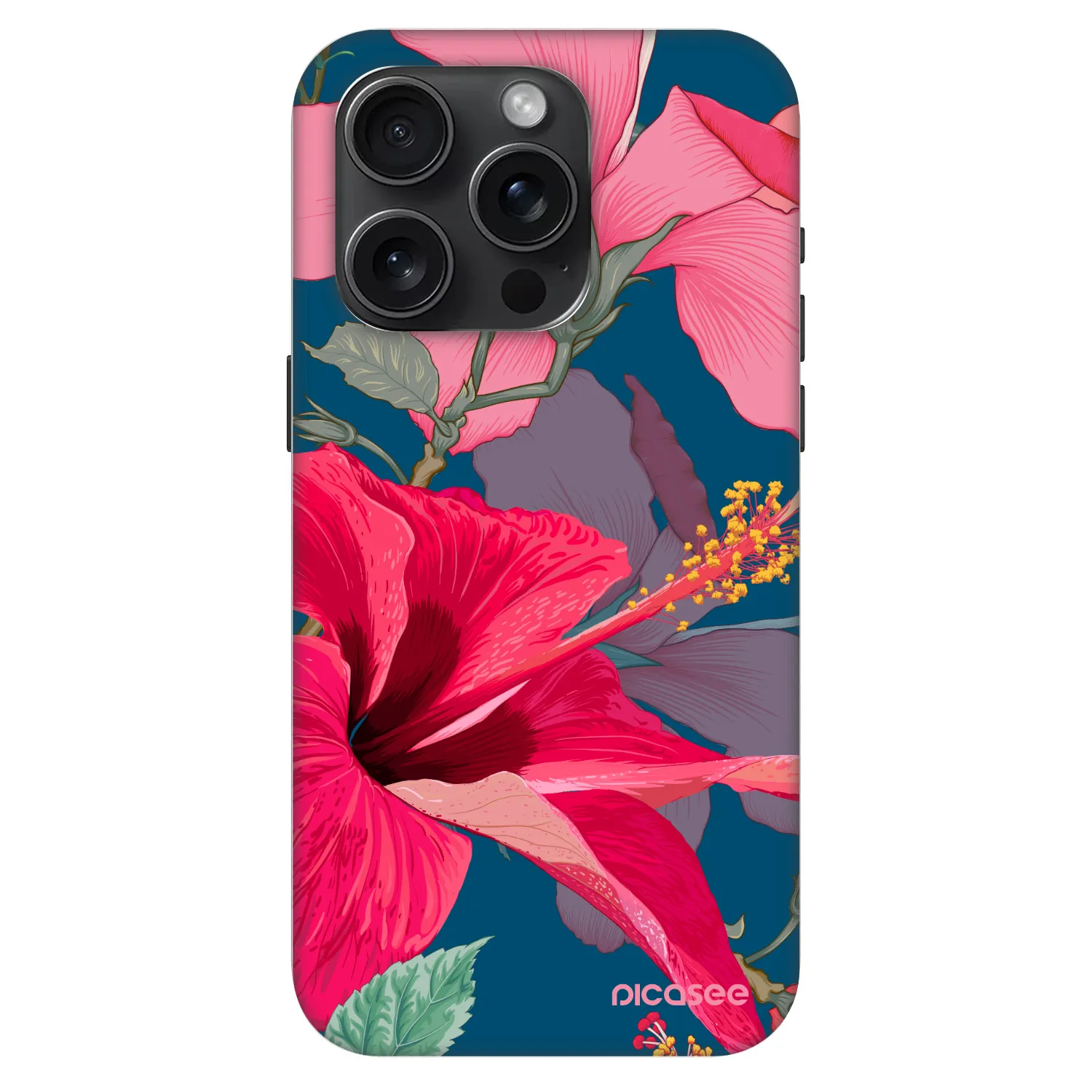 Picasee Fashion Case MagSafe pentru Apple iPhone 15 Pro - Hibiscus