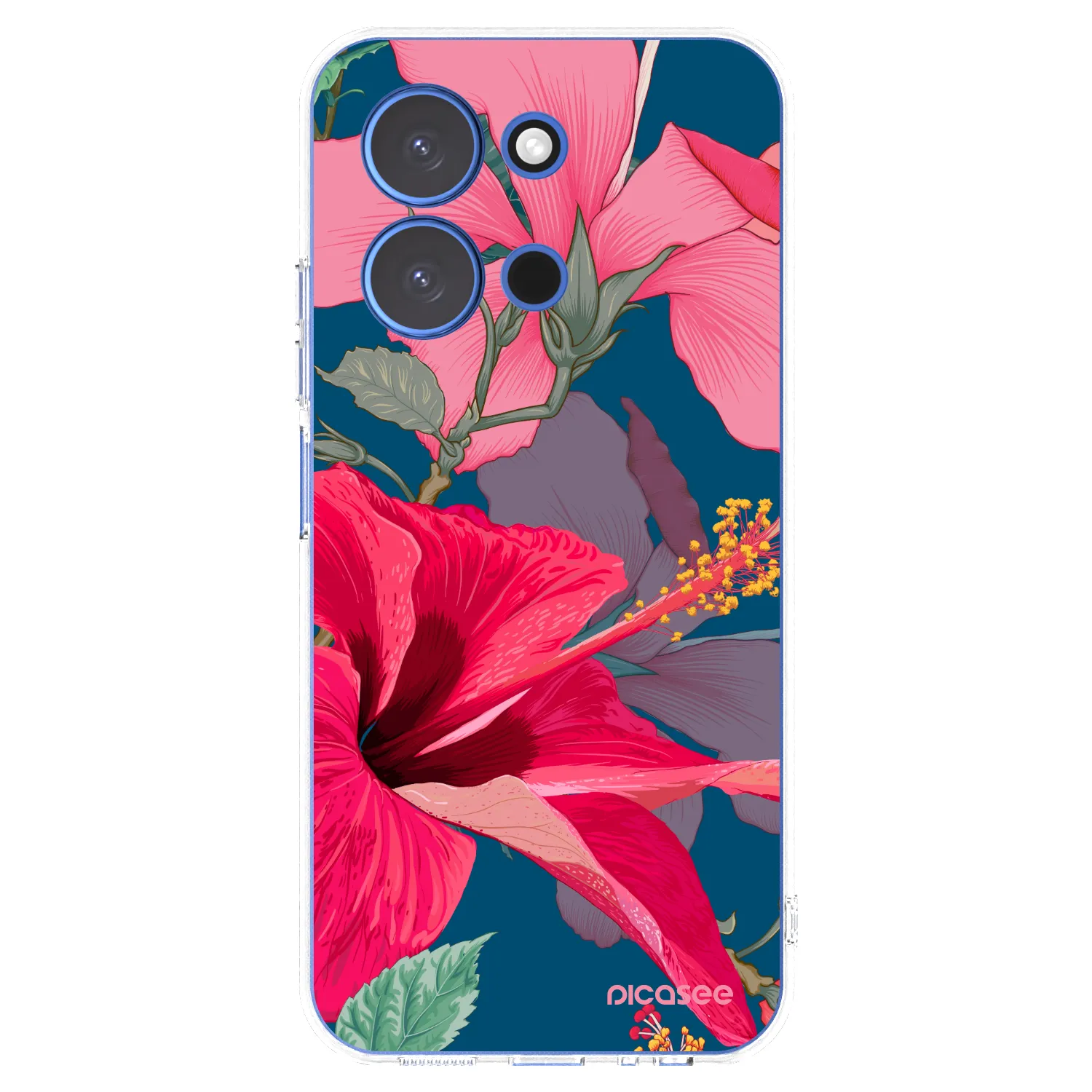 Picasee husă transparentă din silicon pentru Xiaomi Redmi 15C 4G - Hibiscus