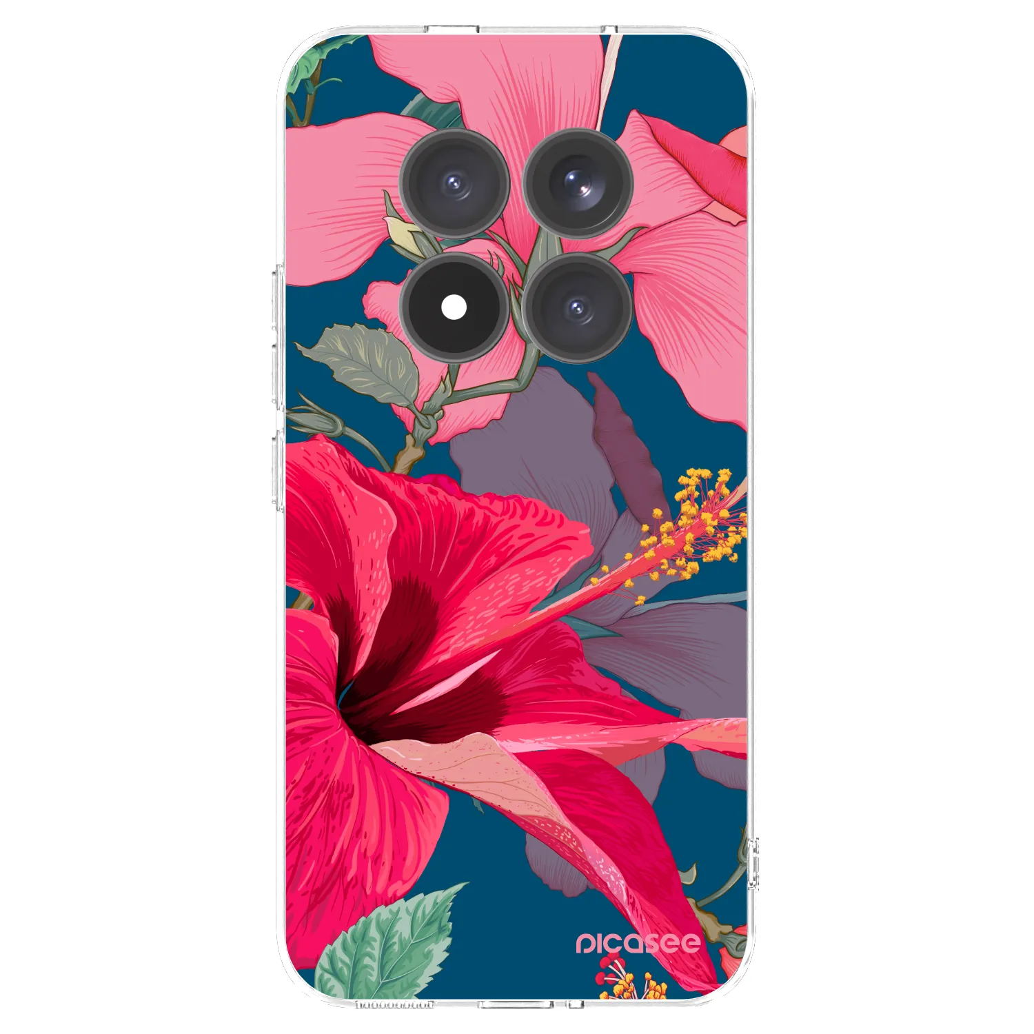 Picasee husă transparentă din silicon pentru Xiaomi Redmi Note 15 Pro+ - Hibiscus