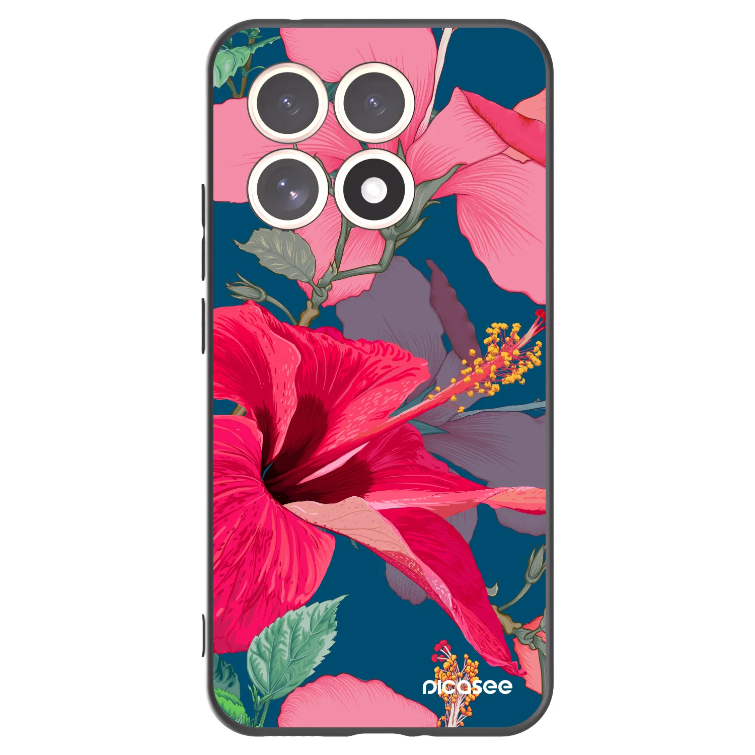 Picasee husă neagră din silicon pentru Xiaomi 15T - Hibiscus
