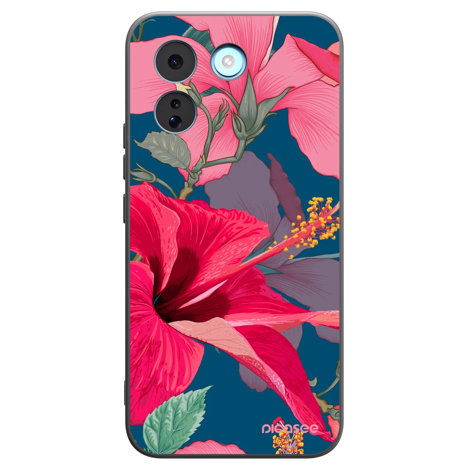 Picasee husă neagră din silicon pentru Xiaomi Redmi Note 17 Pro MAX 5G - Hibiscus