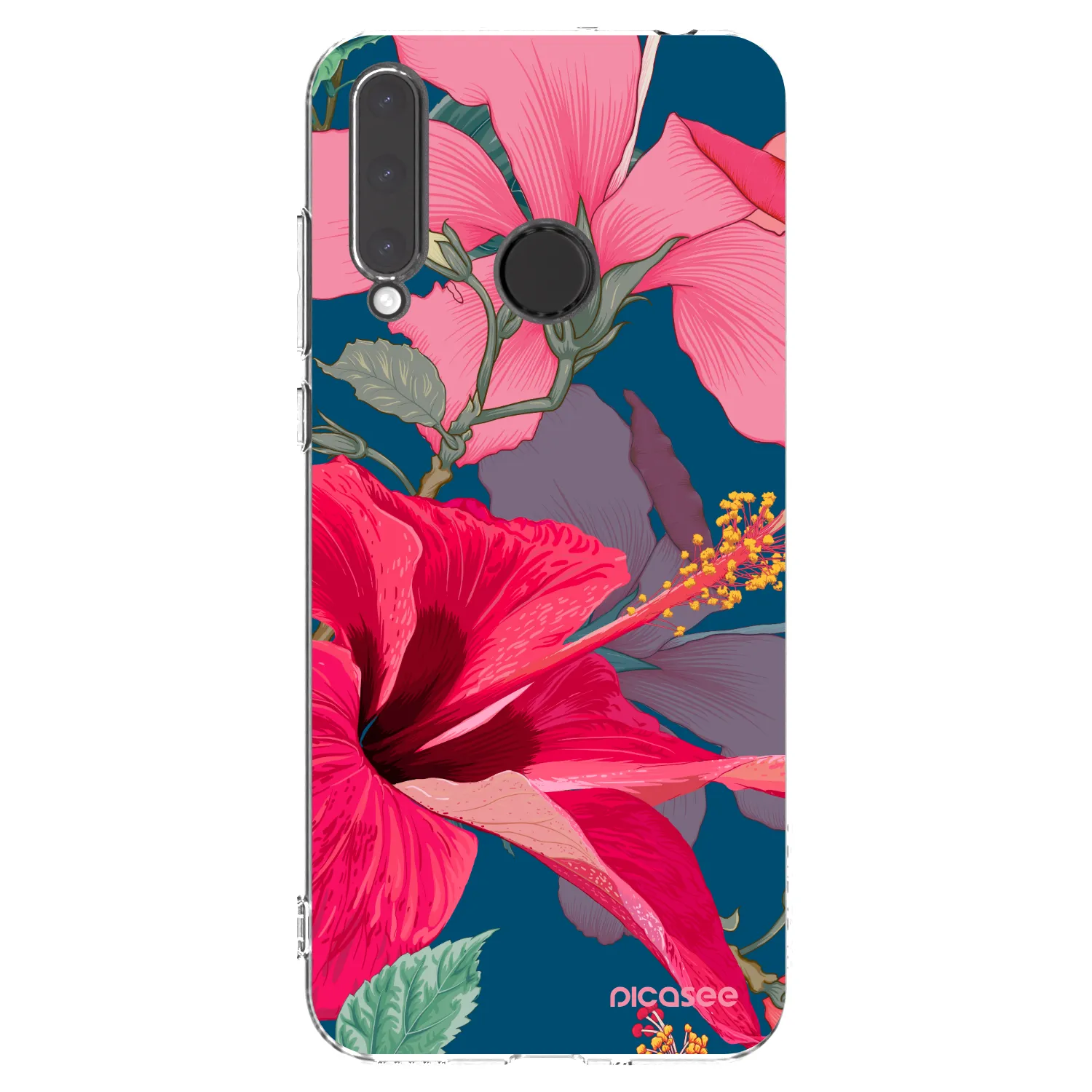 Picasee husă transparentă din silicon pentru Honor 20 Lite - Hibiscus