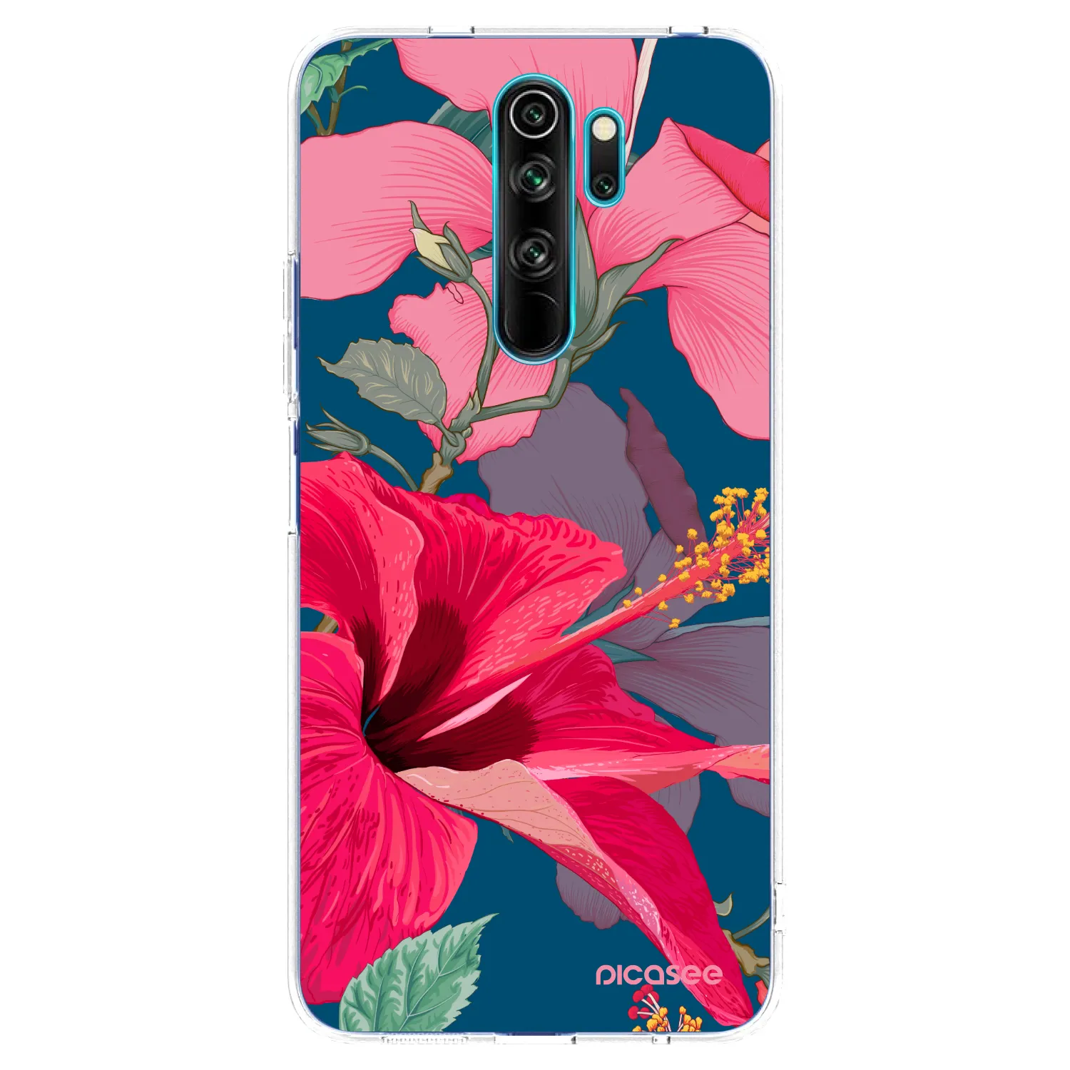 Picasee husă transparentă din silicon pentru Xiaomi Redmi Note 8 Pro - Hibiscus