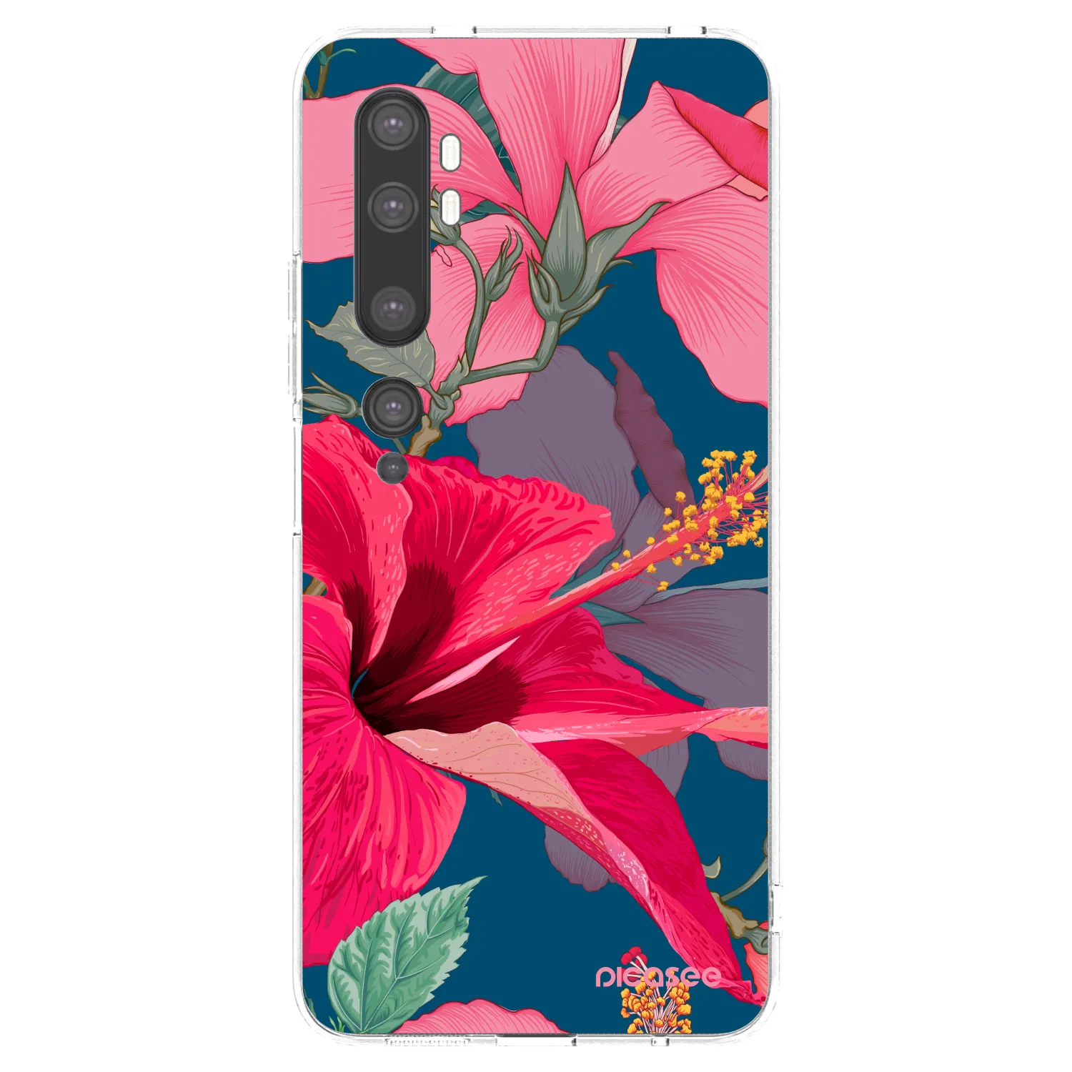 Picasee husă transparentă din silicon pentru Xiaomi Mi Note 10 (Pro) - Hibiscus