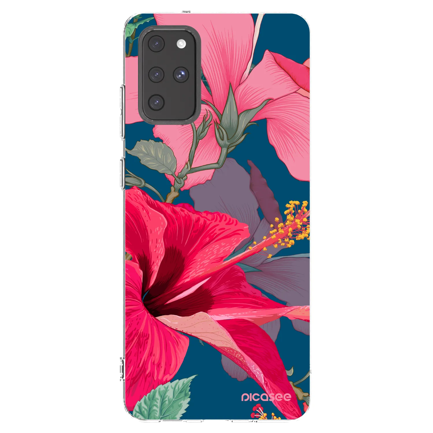 Picasee husă transparentă din silicon pentru Samsung Galaxy S20+ G985F - Hibiscus