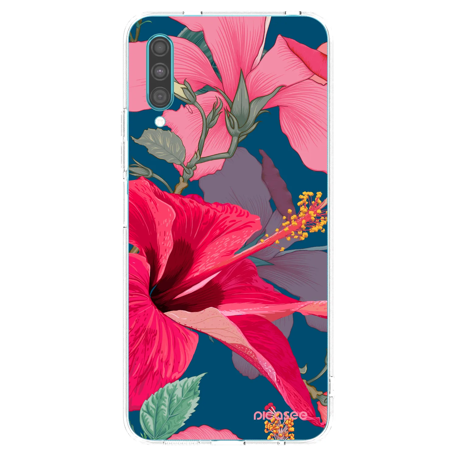 Picasee husă transparentă din silicon pentru Samsung Galaxy A30s A307F - Hibiscus