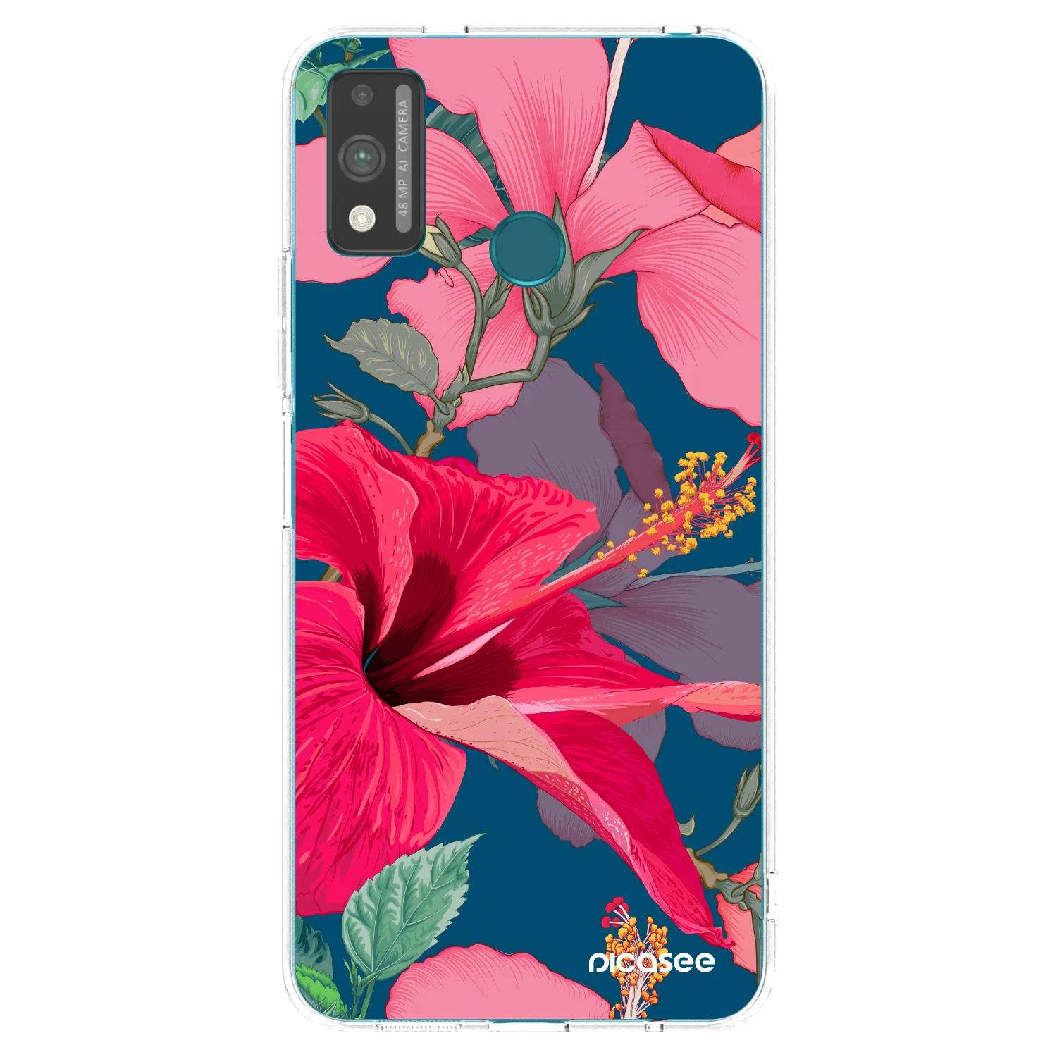 Picasee husă transparentă din silicon pentru Honor 9X Lite - Hibiscus