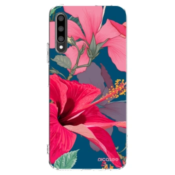 Picasee husă transparentă din silicon pentru Honor 9X Pro - Hibiscus