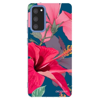 Picasee husă transparentă din silicon pentru Samsung Galaxy S20 FE - Hibiscus