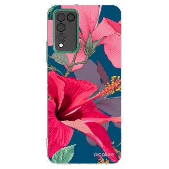 Picasee husă transparentă din silicon pentru Honor 10X Lite - Hibiscus