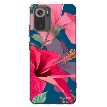 Picasee husă transparentă din silicon pentru Xiaomi Redmi Note 10 - Hibiscus