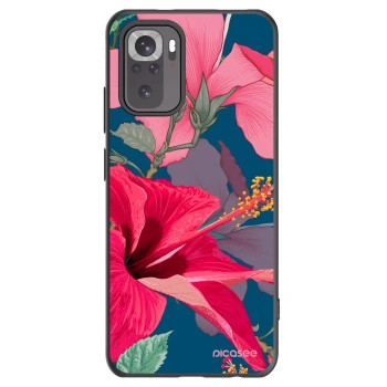 Picasee husă neagră din silicon pentru Xiaomi Redmi Note 10 - Hibiscus