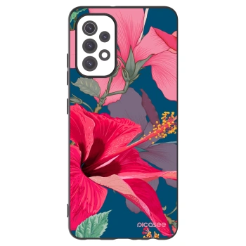 Picasee husă neagră din silicon pentru Samsung Galaxy A32 5G A326B - Hibiscus