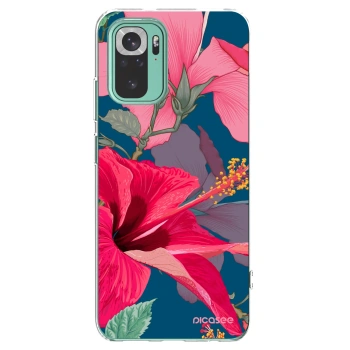 Picasee husă transparentă din silicon pentru Xiaomi Redmi Note 10 Pro - Hibiscus