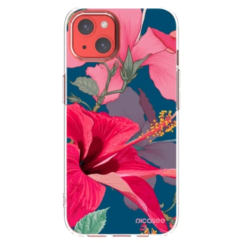 Picasee husă transparentă din silicon pentru Apple iPhone 13 - Hibiscus
