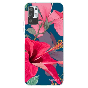 Picasee husă transparentă din silicon pentru Xiaomi Redmi Note 10 5G - Hibiscus