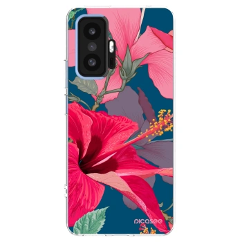 Picasee husă transparentă din silicon pentru Xiaomi 11T - Hibiscus