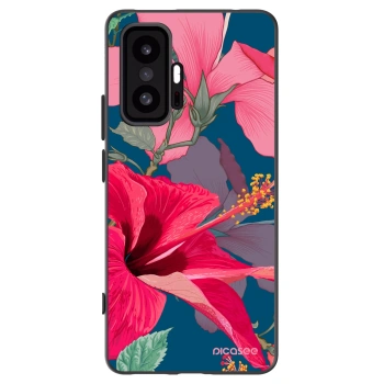 Picasee husă neagră din silicon pentru Xiaomi 11T - Hibiscus