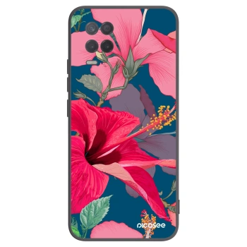 Picasee husă neagră din silicon pentru Realme 8 5G - Hibiscus