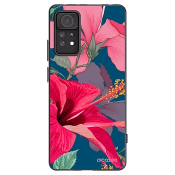 Picasee husă neagră din silicon pentru Xiaomi Redmi Note 11 Pro - Hibiscus