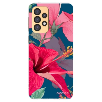 Picasee husă transparentă din silicon pentru Samsung Galaxy A33 5G A336 - Hibiscus