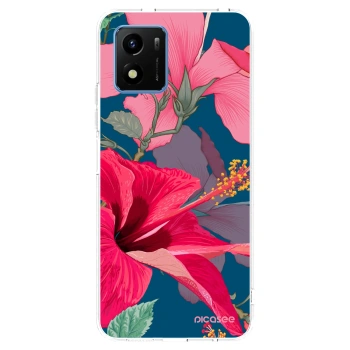 Picasee husă transparentă din silicon pentru Vivo Y01 - Hibiscus