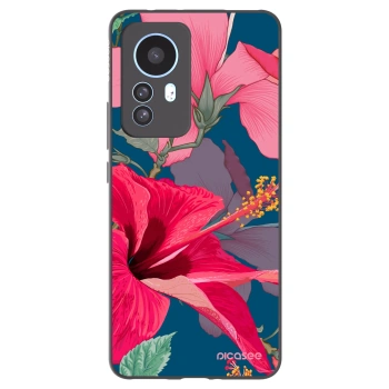 Picasee husă neagră din silicon pentru Xiaomi 12T Pro - Hibiscus