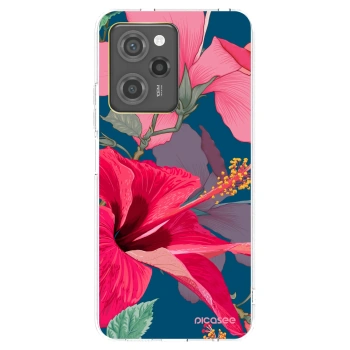 Picasee husă neagră din silicon pentru Xiaomi Poco X5 Pro - Hibiscus