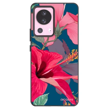 Picasee husă neagră din silicon pentru Xiaomi 13 Lite - Hibiscus
