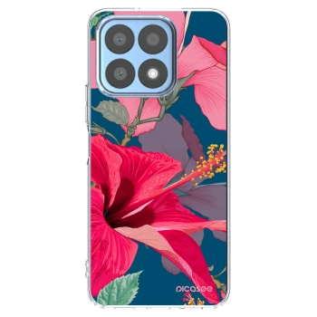 Picasee husă transparentă din silicon pentru Honor X8a - Hibiscus