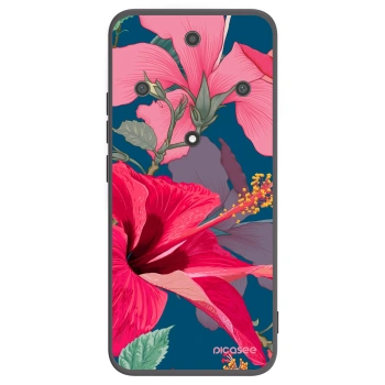 Picasee husă neagră din silicon pentru Honor Magic5 Lite 5G - Hibiscus