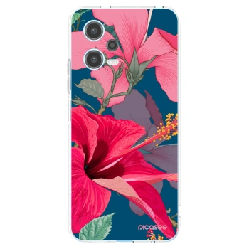 Picasee husă transparentă din silicon pentru Xiaomi Redmi Note 12 5G - Hibiscus