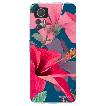 Picasee husă transparentă din silicon pentru Xiaomi Redmi Note 12S - Hibiscus