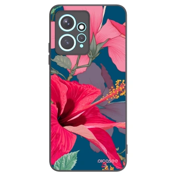 Picasee husă neagră din silicon pentru Xiaomi Redmi Note 12 4G - Hibiscus