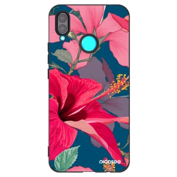 Picasee husă neagră din silicon pentru Huawei Nova 3 - Hibiscus