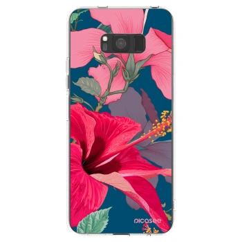 Picasee husă transparentă din silicon pentru Samsung Galaxy S8 G950F - Hibiscus