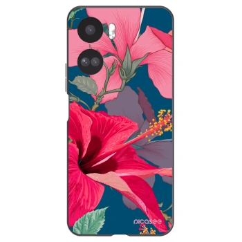 Picasee husă neagră din silicon pentru Honor 90 Lite 5G - Hibiscus