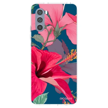 Picasee husă transparentă din silicon pentru Motorola Moto G62 - Hibiscus