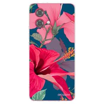 Picasee husă transparentă din silicon pentru Motorola Moto G84 5G - Hibiscus