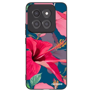 Picasee husă neagră din silicon pentru Xiaomi 14 Pro - Hibiscus