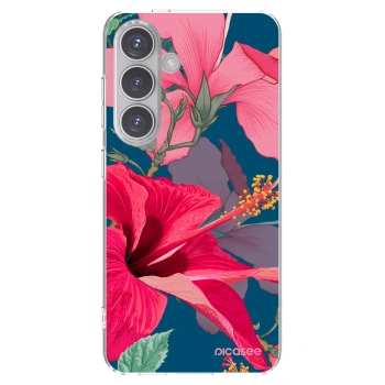 Picasee husă transparentă din silicon pentru Samsung Galaxy S24 S921B 5G - Hibiscus