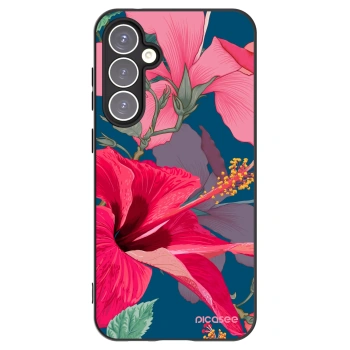Picasee husă neagră din silicon pentru Samsung Galaxy S23 FE S711B - Hibiscus